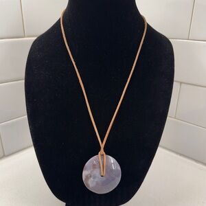 Elegant Amethyst Stone Donut Necklace